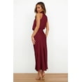thumbnail image 3 of Vestido de satén para mujer con cuello elegante Vestido elegante para mujer Vestido de noche ligero, 3 of 6