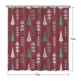 thumbnail image 4 of Rideau de Douche pour Salle de Bain Xmas Forêt Rustique Ferme Triangle Arbre Rideau de Salle de Bain Durable Amusant Crochets de Rideaux de Salle de Bain Inclus,72x72 Pouces, 4 of 5