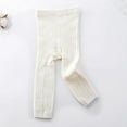 thumbnail image 2 of Actoyo Girls Toddler Baby Basic Ribbed Knit Leggings Footless Tights Kids Little Girls Bottom Long Pants White 0-1 Years, 2 of 6