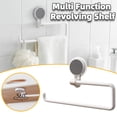 thumbnail image 1 of Oleegame 1PC Spoon And Lid Rest Paper Towel Rack Punching Wall Mounted Roll Paper Rack Plastic Wrap Storage Rack Towel Rack White, 1 of 9