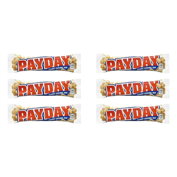 PAYDAY Caramel Candy Bars, 1.85 oz (6 Count)