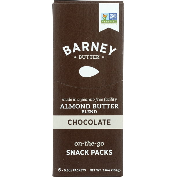 Barney Butter Almond Butter Blend On-The-Go Snack Packs Chocolate 6