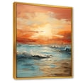 thumbnail image 2 of Designart "Striking Scenery Of Beach Sunset IV" Coastal Sunset Floater Framed Canvas Art Print, 2 of 5