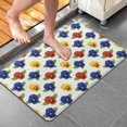 thumbnail image 4 of Pioneer Flower Floral Print Pattern Bathroom Rugs Mat, Non Slip Microfiber Bathroom Rug with Rubber Backing, Soft Mats for Bathroom Floor Tub Shower, 20"x32", 4 of 5