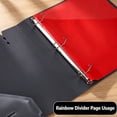 thumbnail image 4 of 3 Ring Binder with Pockets, 1 Inch Plastic PP Binder for Letter Size Paper, Large Capacity Loose Leaf Document Organizer with Round Rings for Files Reports Notes Office and Home Organization, 4 of 9