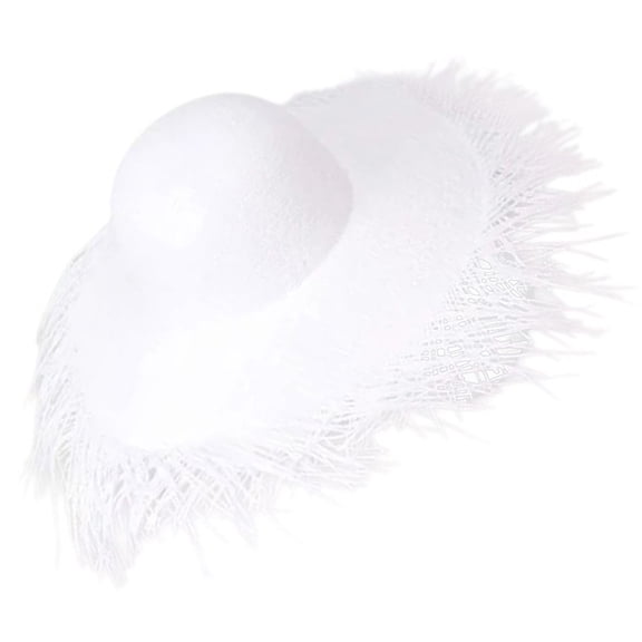 Yokua Fashionable Large Border Hat Sunscreen Sunbeam HatFur Brimmed Straw Hat