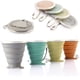 thumbnail image 5 of Taza de viaje plegable de silicona - Taza plegable de silicona para acampar con tapas - Juego de tazas para beber expandible - Portátil, graduado (aleatorio) Fokelyi JQWJ305, 5 of 5