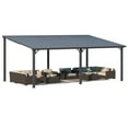 thumbnail image 6 of AECOJOY 12' x 20' Hardtop Gazebo, Heavy Duty Outdoor Gazebo with Galvanized Steel Sloping Roof, All Weatherproof Metal Gazebo Featuring Vertical Stripes for Patio, Backyard, and Lawns, 6 of 7