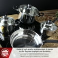 thumbnail image 2 of Magefesa Practika 7-Piece Stainless Steel Cookware Set, Induction Compatible, Dishwasher Safe, 2 of 5
