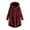 #1-Wine, variant on Patlollav Outwear Winter Wool Jacket for Women Coats Plus Size Hooded Loose Cardigan Button Plush Tops