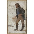 thumbnail image 2 of Frederik Collett 16x24 Black Ornate Framed Double Matted Museum Art Print Titled: Fisherman (1871), 2 of 5