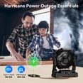 thumbnail image 4 of 30000mAh Portable Camping Fan, Rechargeable USB Tent Fan with LED Light & Hooks, Battery Personal Turbo for Travel Table Camping Gear, 4 of 7