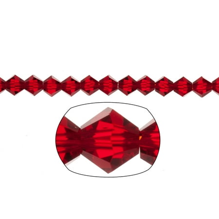 Siam Red Bicone Crystal Beads - Bicone Crystal Beads Siam Faceted xilion Crystal For Jewelry Making mm 54Cnt