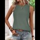 thumbnail image 4 of Camisas Casuales de Verano para Mujer, con Cuello Redondo y Mangas , Color Verde Oscuro, Talla M, 4 of 7