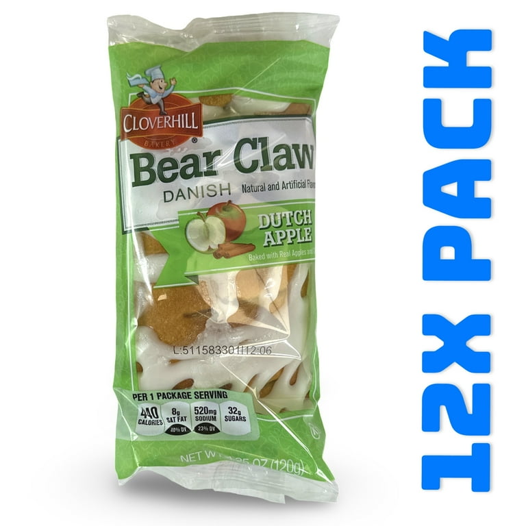 Cloverhill Bakery, Apple Bear Claws, 4.25 oz, 12 Pack - Walmart.com