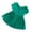 Green, variant on Ahuyic Little Girl Dresses,Kids Summer Casual Dresses,3-8years Girls' Casual Solid Color Large Skirt Button Back Bow Short Sleeved V-neck Dress