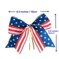 thumbnail image 4 of BESTSKY 6 Pcs 6 Inch American Flag Bow Patriotic Bows Red White Blue Star Stripes 4th of July Wreath Bows for Independence Day Party Gift Wrapping Door Wall Decoration, 4 of 7