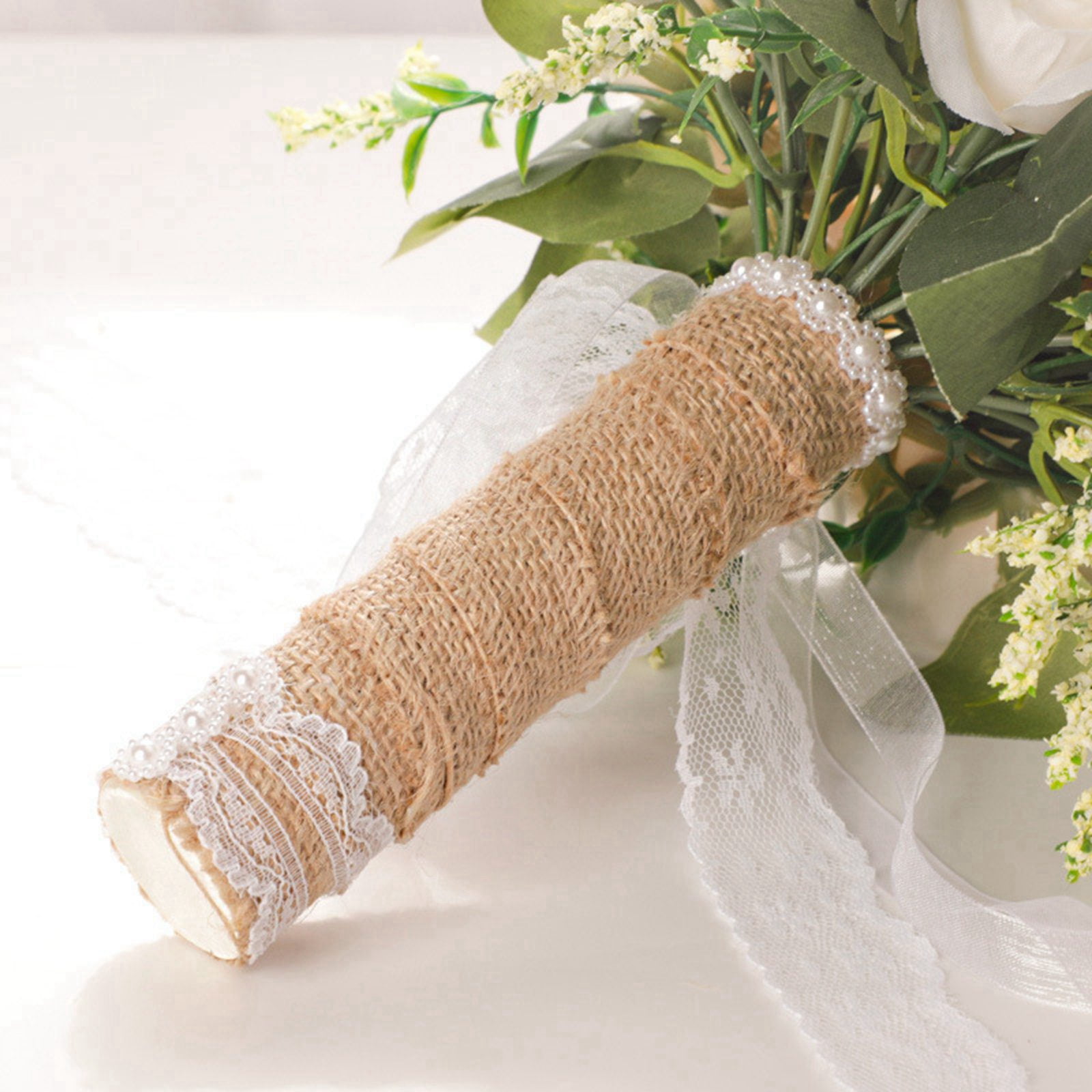 Bridal Bouquet Bridesmaid Bouquets Wedding Bouquets for Bride With Diamonds  and Ribbon Artificial Roses Flowers Wedding Flowers Bouquets Wedding Church  Home Decor - Walmart.com, image size:1600x1600