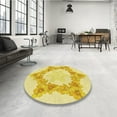 thumbnail image 4 of Ahgly Company Machine Washable Indoor Rectangle Transitional Yellow Area Rugs, 2' x 4', 4 of 7