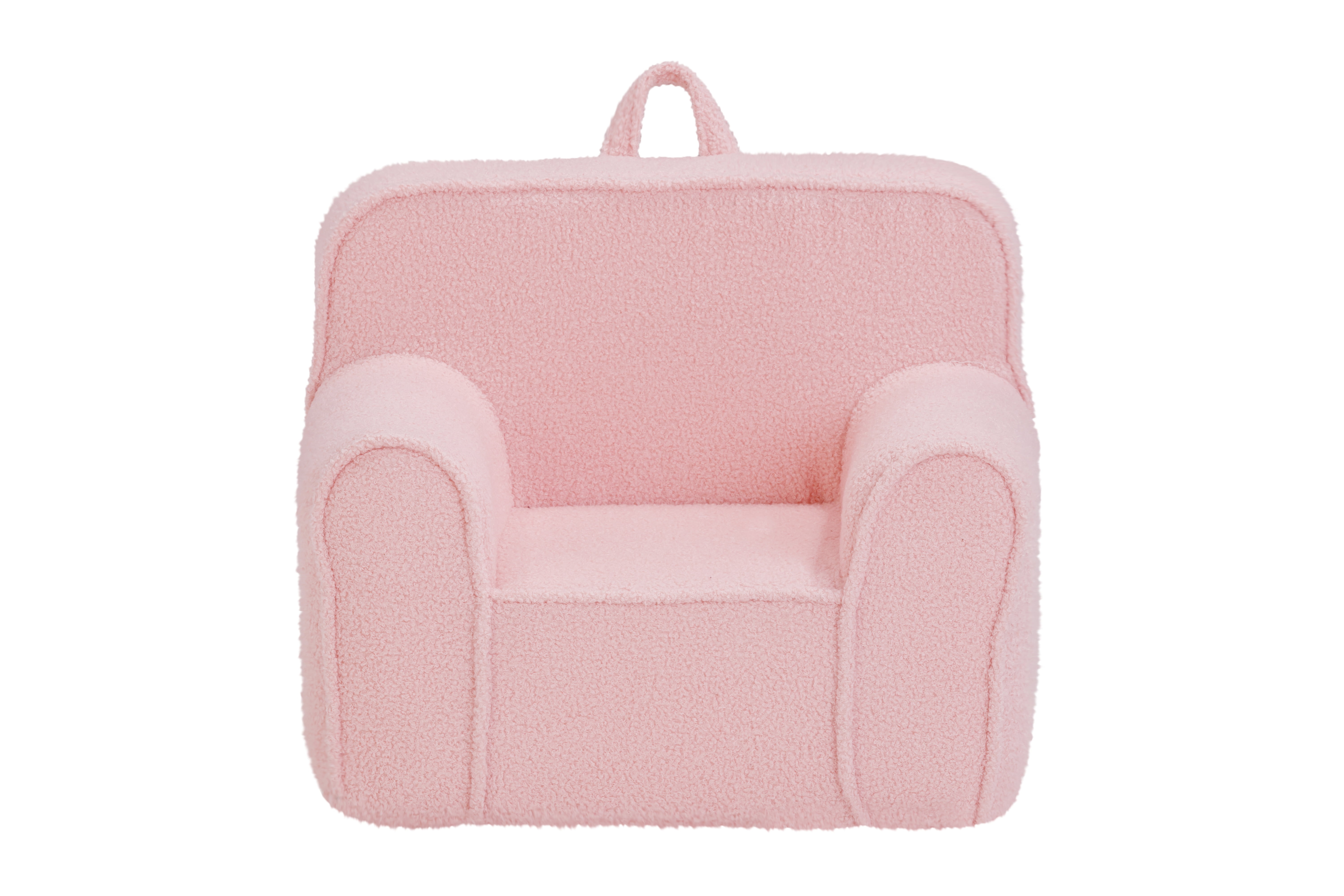 Olive & Opie Kuddlez Kids/Toddlers Foam Chair with Washable Cover, Soft Pink