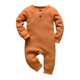 thumbnail image 1 of Eghunooy Bebé Niño Niña Color Sólido Una Pieza Mameluco Mono Trajes Ropa (6-9 Meses) Amarillo, 1 of 1