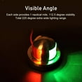 thumbnail image 4 of 12V LED Boat Navigation Lights, Waterproof Marine Sailing Signal Lights Stainless Steel 1.96 in 2.44 inâ DEWEL, 4 of 7