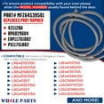 thumbnail image 3 of Whole Parts Range Oven Door Seal Gasket (Including 21 Mounting Clips) Part# MFZ64539501 - Replacement & Compatible with Some LG Ranges or Ovens, 3 of 6