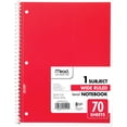 thumbnail image 2 of Mead Spiral 1 Subject Notebook, Wide Ruled, 70 Sheets Per Book, Pack of 6, 2 of 7