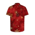thumbnail image 3 of Hombres de Manga Larga, Navidad Impresa Turndown Collar Blusa, Casual Moda Botón Camisa para las Vacaciones, 3 of 5