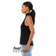 thumbnail image 3 of Bella + Canvas - Fast Fashion Women's Mock Neck Tank - Color - Solid Black Blend - Size - L, 3 of 3