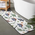 thumbnail image 2 of Watercolor Dinosaurs Eggs Plants Pattern Bathroom Rugs Mat,Non Slip Microfiber Bathroom Rug,Rubber Backing,Soft Bathroom Mats for Bathroom Floor,Tub and Shower,47x17in(120x43cm), 2 of 5