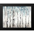thumbnail image 2 of Tre Sorelle Studios 14x12 Black Modern Framed Museum Art Print Titled - Winter Aspen Trunks Blue, 2 of 5