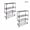 2PCS 4-shelf, variant on Favory 3 or 4 or 5 Tier Shelving Unit, Adjustable Storage Shelves with Wheels, Wire Shelving, A Garage, Plant, Black-3-shelf with wheels