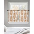 thumbnail image 5 of Orange Palm Leaves Tier Curtains 36 Inch Length,Sheer Curtains for Bedroom Living Room Summer Jungle Tropical Tree Coastal Plants Short Kitchen Curtains for Small Half Window 27.5"x36" 2 Panels, 5 of 7