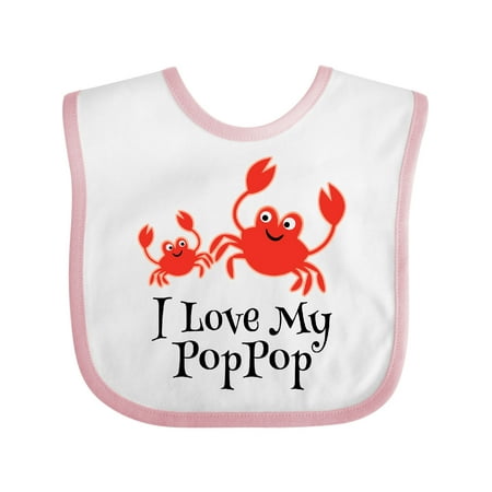 

Inktastic I Love My PopPop Grandchild Gift Baby Boy or Baby Girl Bib