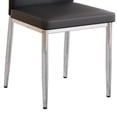 thumbnail image 6 of TesNus Dining Chairs Set of 6, 37 Inch PU Leather Upholstered Black Seat with Silver Metal Legs, Modern Kitchen Dining Room, 6 of 9