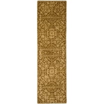 SAFAVIEH Antiquity Katelynn Geometric Wool Runner Rug, Gold/Beige, 2'3" x 10'