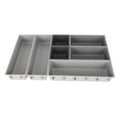 thumbnail image 3 of Organizador de cajones para cubiertos de plástico resistente, gran capacidad, multifunción, para cuchillos, tenedores y cucharas., 3 of 14