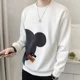 thumbnail image 5 of Sudadera con capucha y cuello redondo para hombre, sin capucha, color blanco, corte ajustado, ropa para hombre, cuello redondo, gráfico, ofertas al por mayor, cálidas, 5 of 5