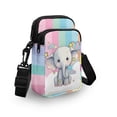 thumbnail image 3 of HELLHERO Elephant pattern Shoulder Bags, with Zipper Closed, Outdoor Daily Use Polyester 4.33x1.97x7.09, 3 of 7