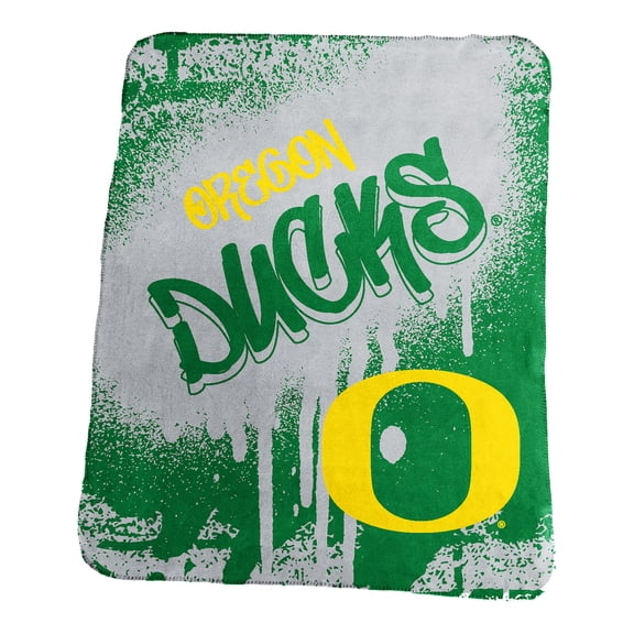 Logo Brands Oregon Ducks 50" x 60" Classic Graffiti Fleece Throw Blanket