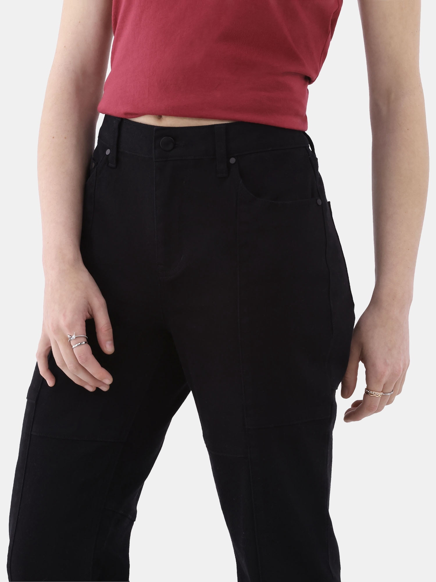 No Boundaries Pieced Flare Jeans, Women’s and Women’s Plus