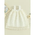 thumbnail image 2 of Bagilaanoe Toddler Baby Girl Party Dress Flowers Sleeveless A-line Princess Dresses 6M 12M 18M 24M 3T 4T Kids Tulle Swing Sundress, 2 of 9