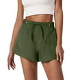 thumbnail image 1 of FNFYFH Clearance Ladies Training Loose Fit Solid Summer Workout Shorts Breathable Sport Shorts，Army Green, 1 of 6