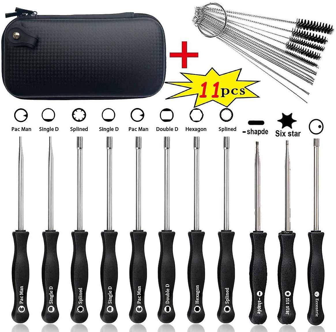 Vergaser-Reinigungsset - 10 Nadeln + 5 Bürsten Für Motorsägen & Freischneider Von Stihl, Husqvarna, Echo