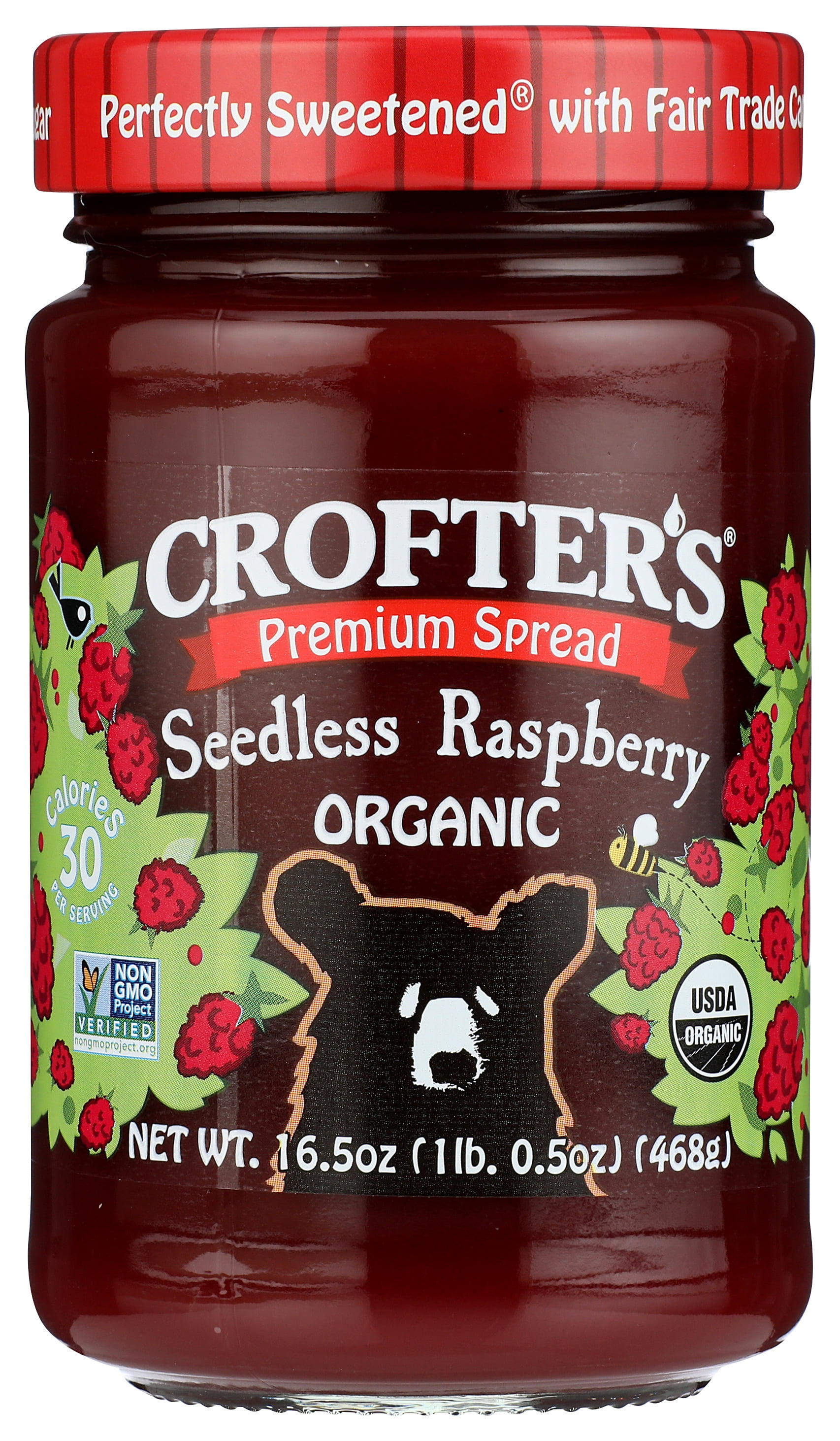 Crofter’s Organic Seedless Raspberry Premium Fruit Spread, 16.5 oz