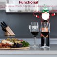 thumbnail image 3 of Soporte para vino tinto de vacaciones Soporte para estante de almacenamiento Botellas de hierro con estilo Fiesta Festival Decoración Bar Hogar Sombrero rojo Sombrero verde Sweethay HA009212-02B, 3 of 6