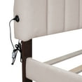 thumbnail image 6 of BTMWAY Queen Bed Frame, Teddy Fleece Upholstered Platform Bed with Headboard and Storage Drawer, Modern Queen Size Bed with Charging Station and LED Light, Holds 600lbs, No Box Spring Needed, Beige, 6 of 10