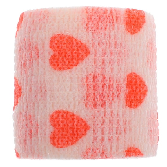 Raindrops Red Pet Bandage Wrap Elastic Non-Woven Fabric for Dogs Cats Horses Birds and Other Animals 1 Set