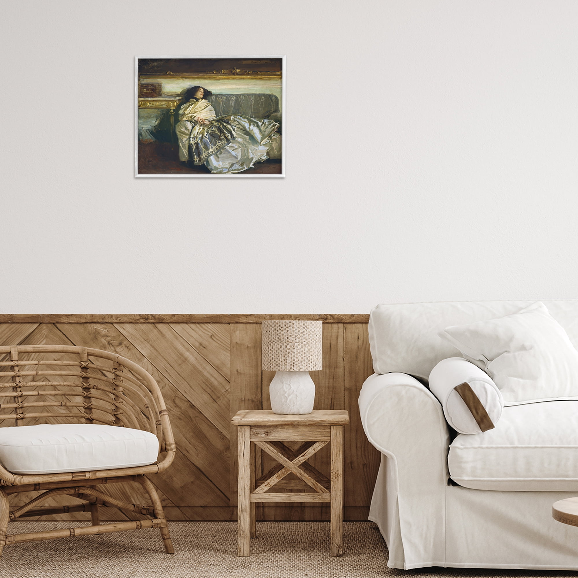 Stupell Industries Restful Woman Classic White Framed Giclee Art, design by Lil' Rue